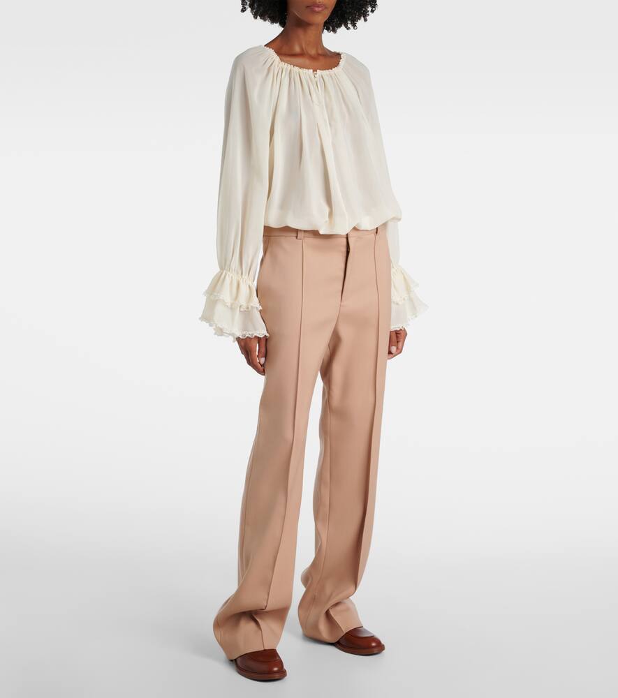 Chloe Marcie shearling-lined leather loafers