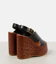 Chloe Maxime leather wedge sandals