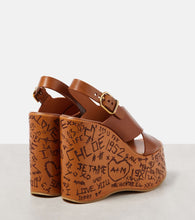 Chloe Maxime leather wedge sandals