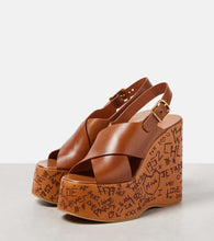 Chloe Maxime leather wedge sandals