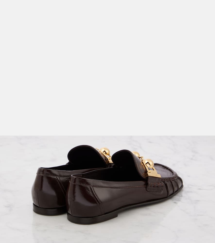 Chloe Miles embellished leather loafers