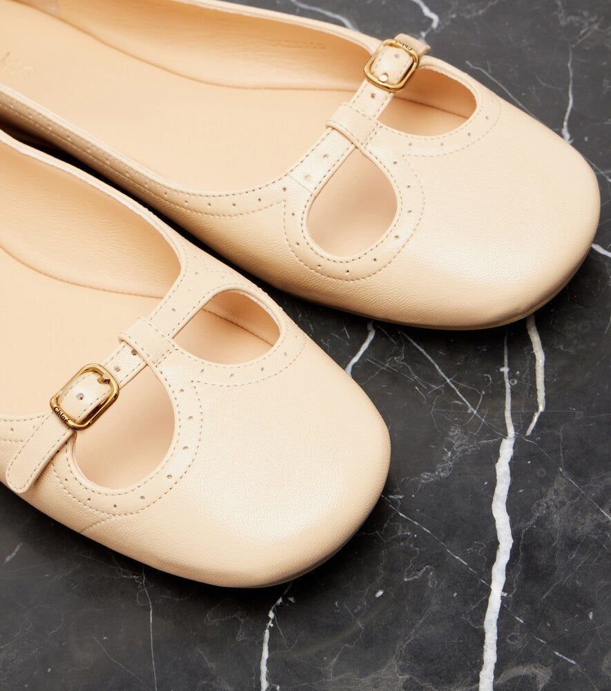 Chloe Misty leather ballet flats