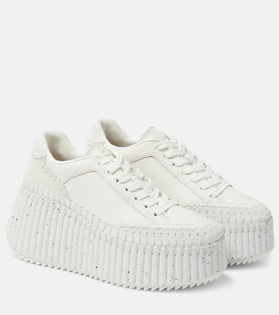 Chloe Nama leather platform sneakers