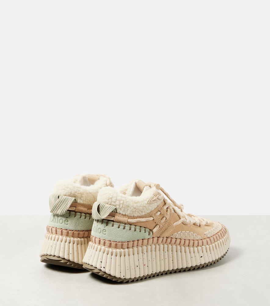 Chloe Nama shearling-lined suede sneakers