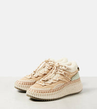 Chloe Nama shearling-lined suede sneakers