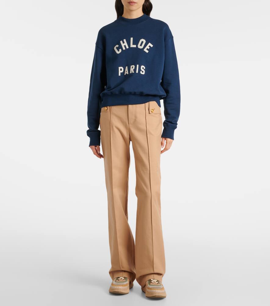 Chloe Nama suede-trimmed platform sneakers
