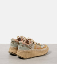 Chloe Nama suede-trimmed platform sneakers
