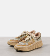 Chloe Nama suede-trimmed platform sneakers