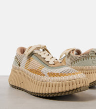 Chloe Nama suede-trimmed platform sneakers