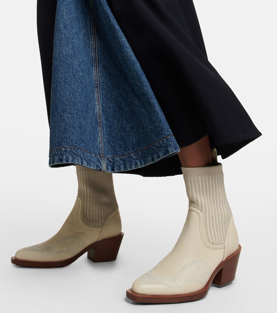Chloe Nellie leather ankle boots