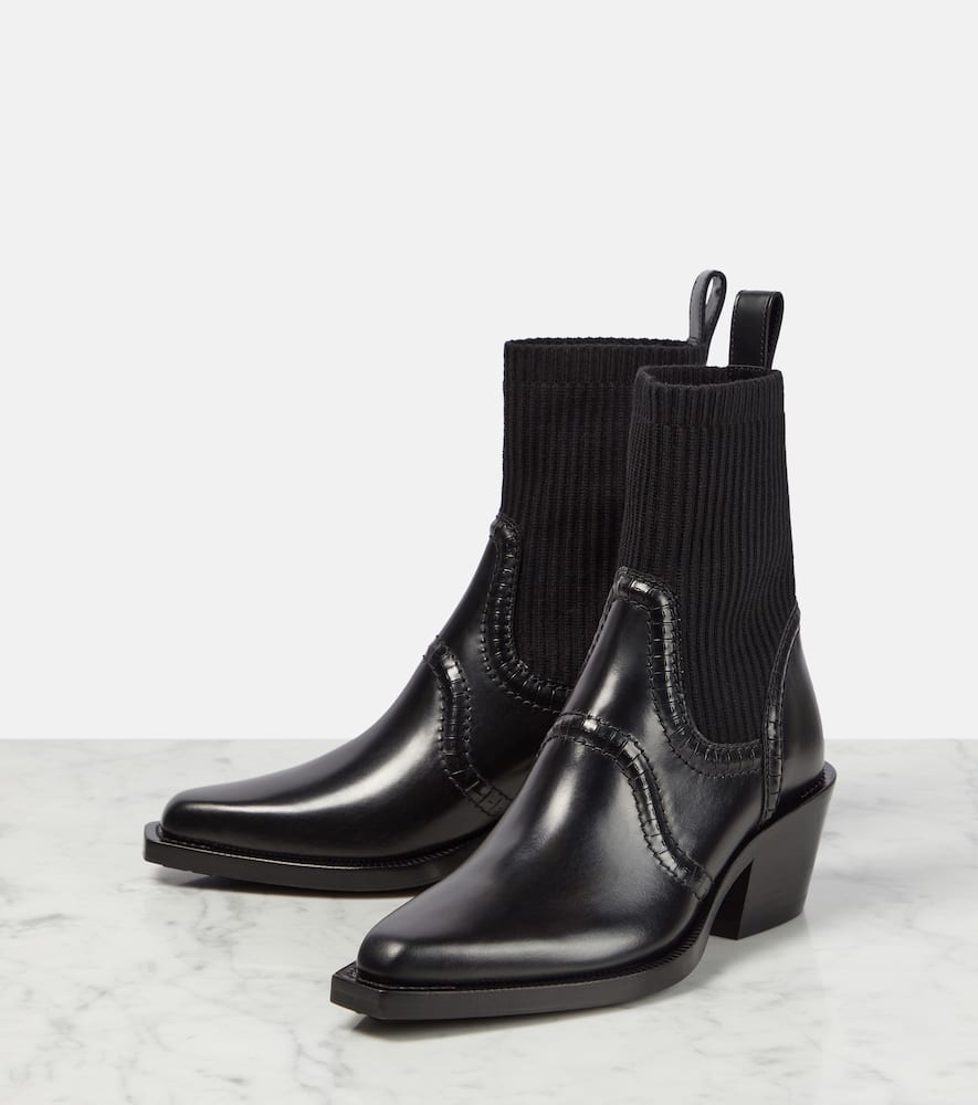 Chloe Nellie leather ankle boots