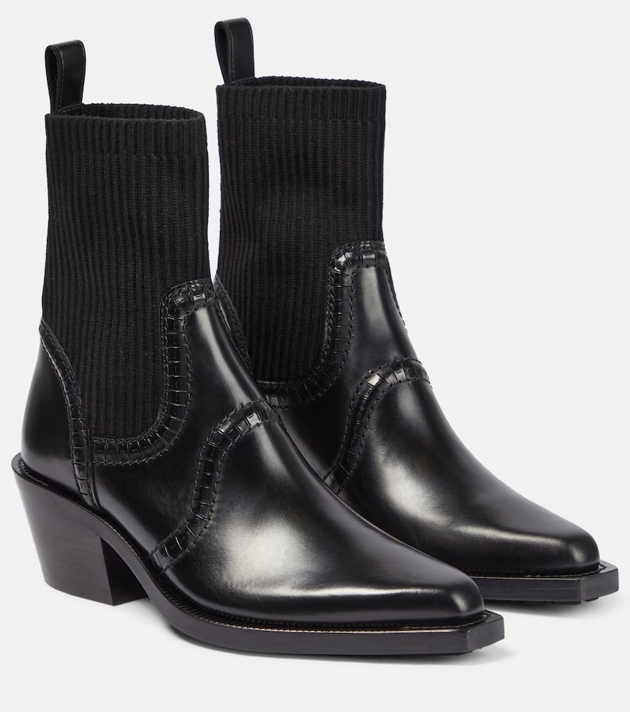 Chloe Nellie leather ankle boots