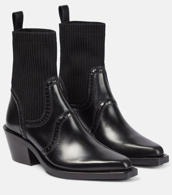 Chloe Nellie leather ankle boots