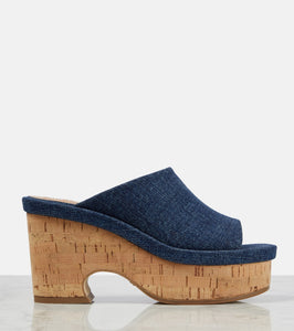 Chloe Oli denim platform mules