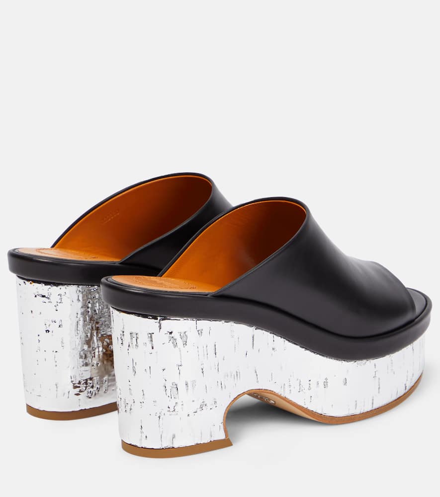Chloe Oli leather platform mules