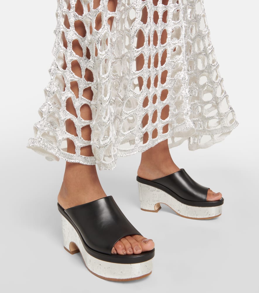 Chloe Oli leather platform mules