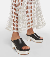 Chloe Oli leather platform mules