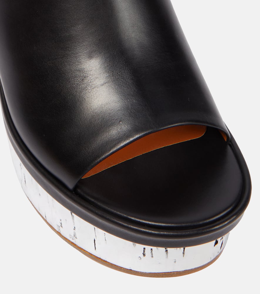 Chloe Oli leather platform mules