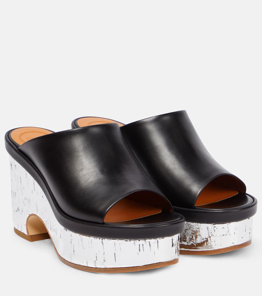 Chloe Oli leather platform mules