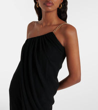Chloe One-shoulder virgin wool midi dress