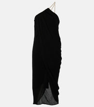 Chloe One-shoulder virgin wool midi dress