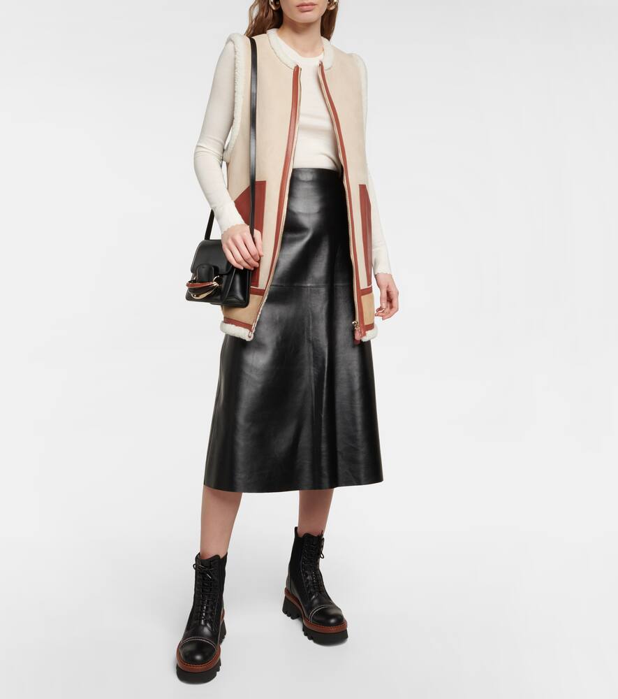 Chloe Owena leather lace-up boots