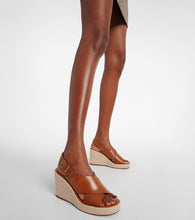 Chloe Pary leather espadrille wedges