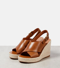 Chloe Pary leather espadrille wedges