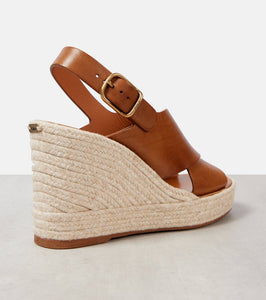 Chloe Pary leather espadrille wedges