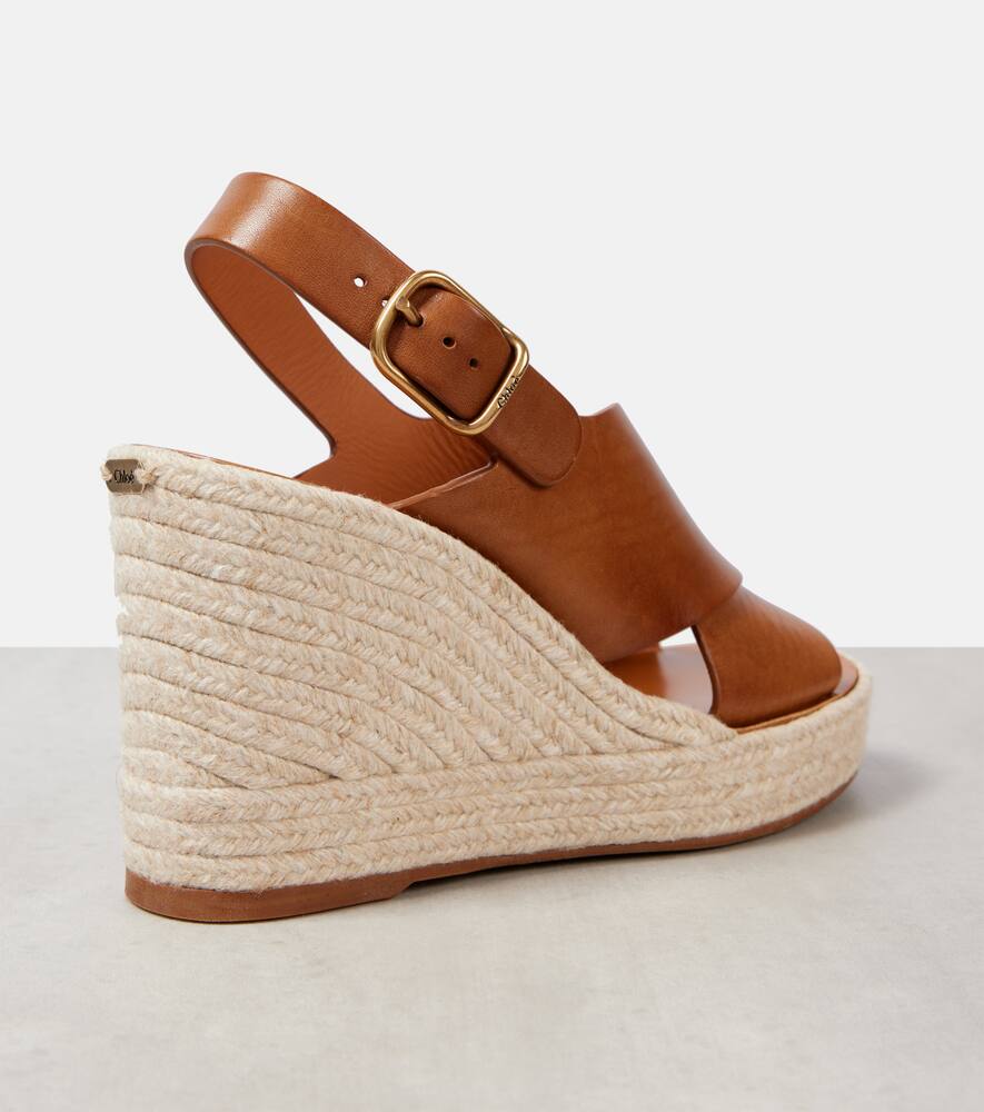 Chloe Pary leather espadrille wedges