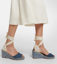 Chloe Piia denim espadrille wedges