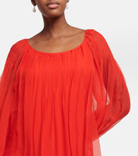 Chloe Pleated silk mousseline maxi dress