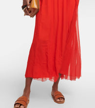 Chloe Pleated silk mousseline maxi dress