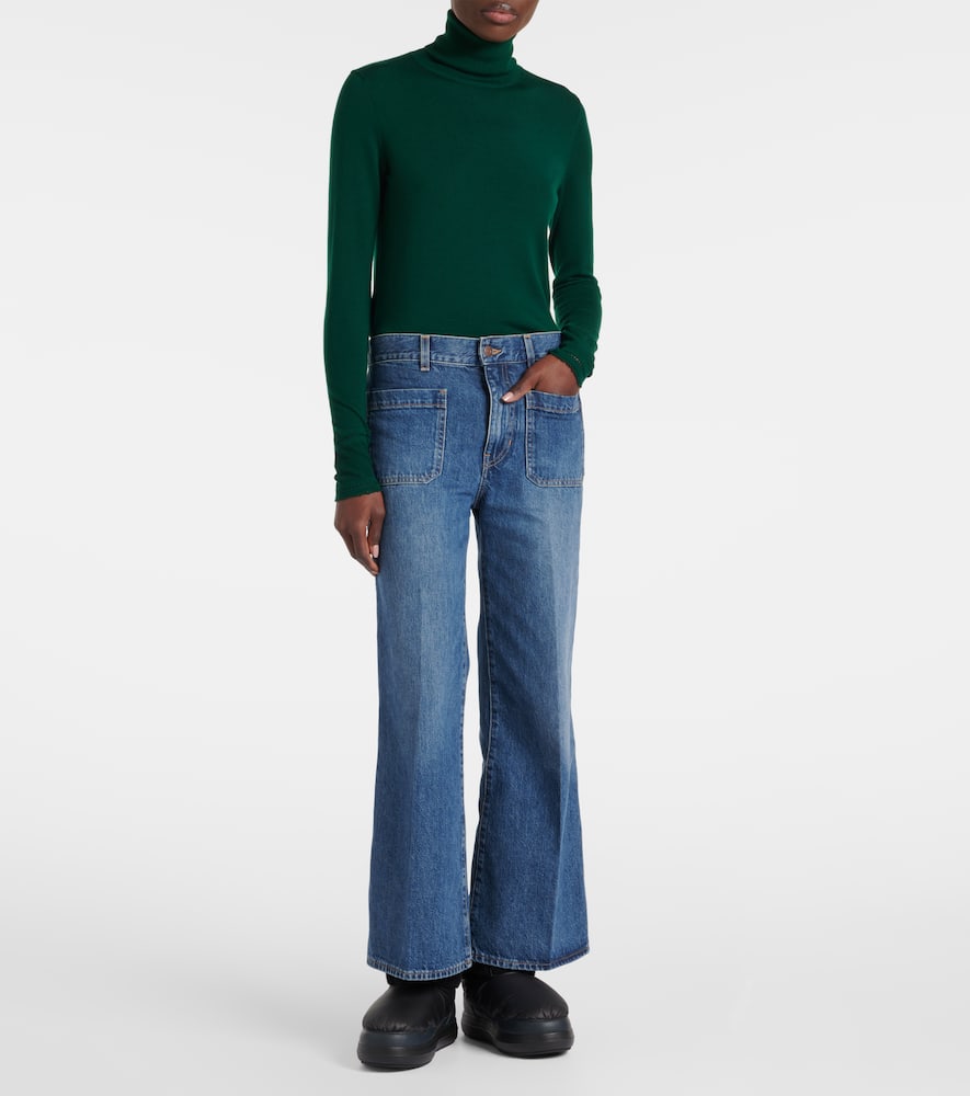 Chloe Polar faux shearling-trimmed ankle boots