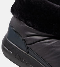 Chloe Polar faux shearling-trimmed ankle boots