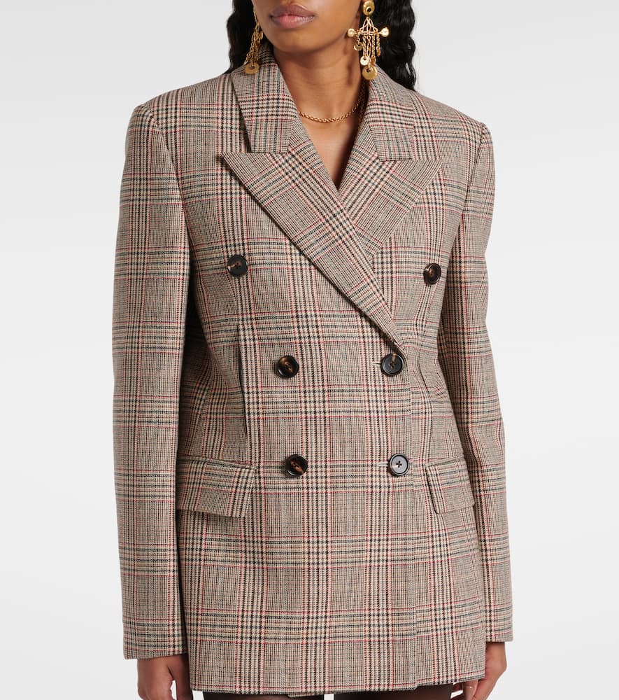 Chloe Prince of Wales check wool-blend blazer