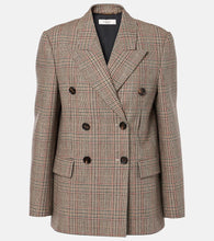Chloe Prince of Wales check wool-blend blazer