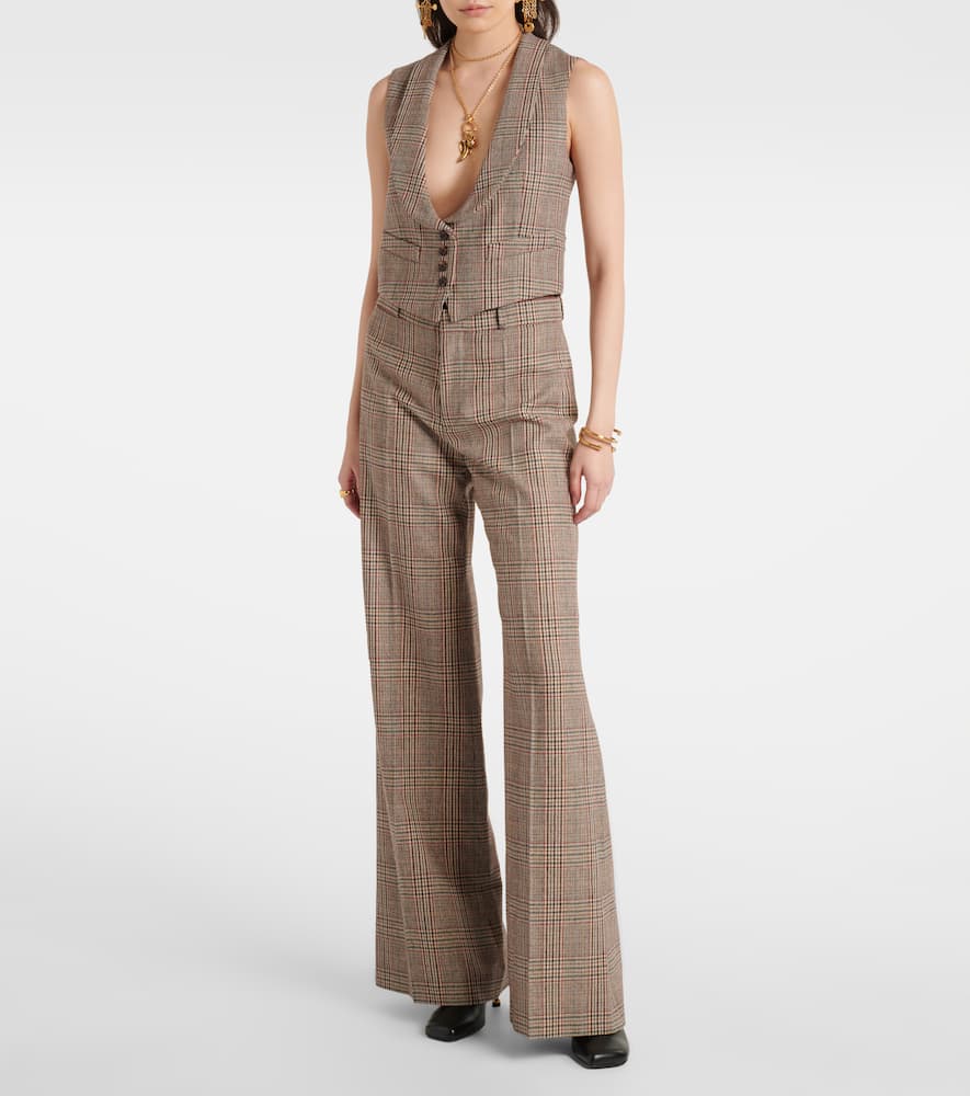 Chloe Prince of Wales wool-blend waistcoat