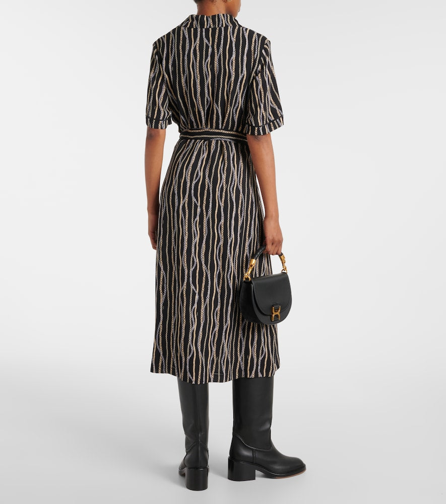 Chloe Printed silk sabl√É¬© shirt dress