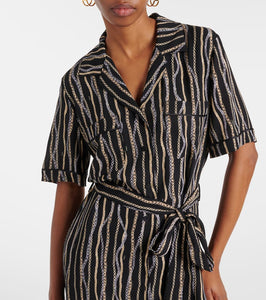 Chloe Printed silk sabl√É¬© shirt dress