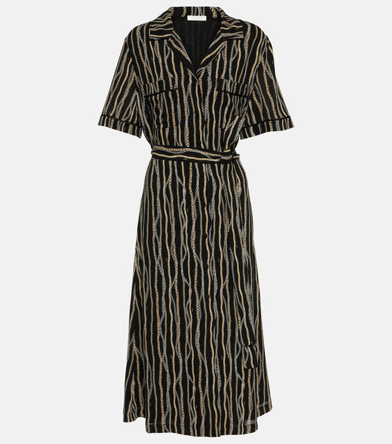 Chloe Printed silk sabl√É¬© shirt dress
