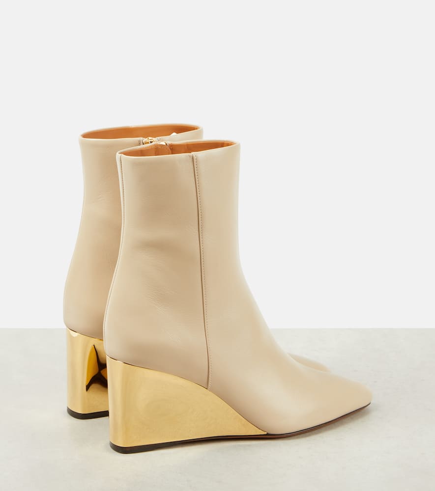 Chloe Rebecca leather wedge ankle boots