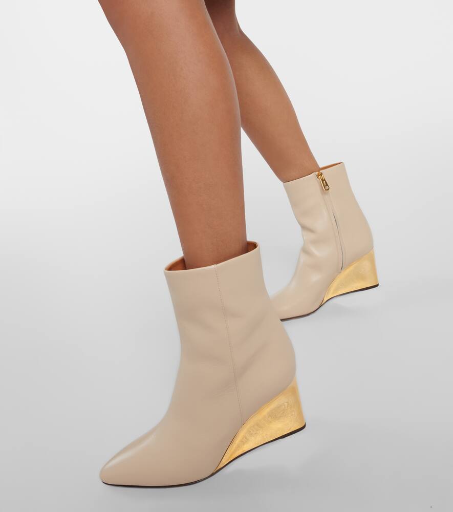 Chloe Rebecca leather wedge ankle boots