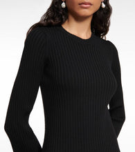Chloe Ribbed-knit wool and cashmere dress