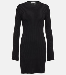 Chloe Ribbed-knit wool and cashmere dress