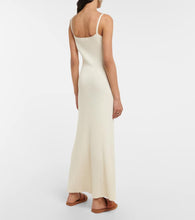 Chloe Ribbed-knit wool-blend slip dress