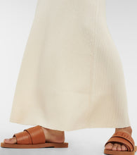 Chloe Ribbed-knit wool-blend slip dress