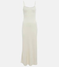 Chloe Ribbed-knit wool-blend slip dress