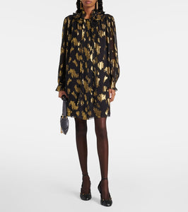 Chloe Ruffled silk-blend minidress
