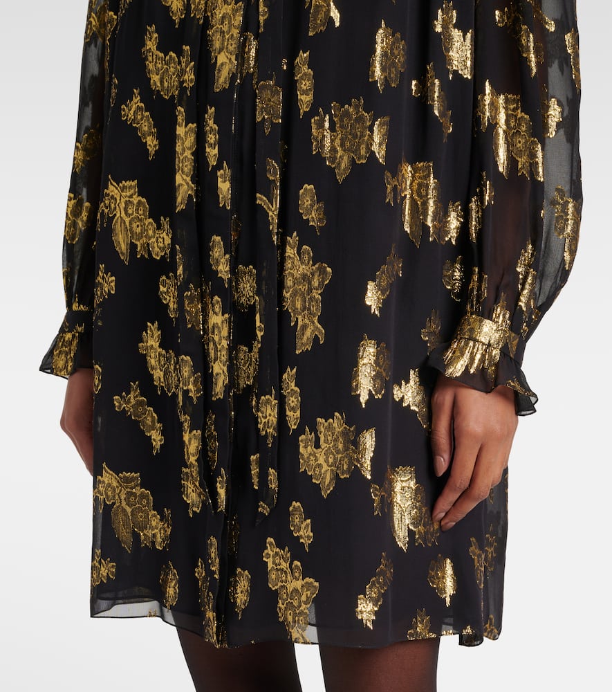 Chloe Ruffled silk-blend minidress
